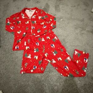 Festive Red Holiday Pajama Set